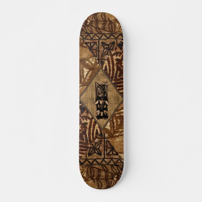 Tapa Tiki Hawaiian Skateboard (Framsida)