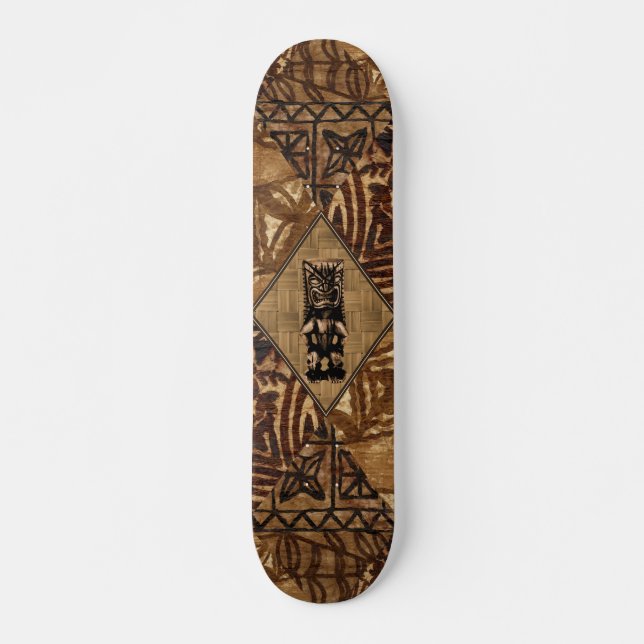 Tapa Tiki Hawaiian Skateboard Bräda 20 Cm (Framsida)