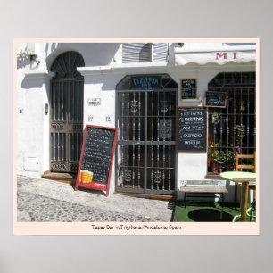 Tapas bommar för i Frigiliana/Andalusia, Spanien Poster