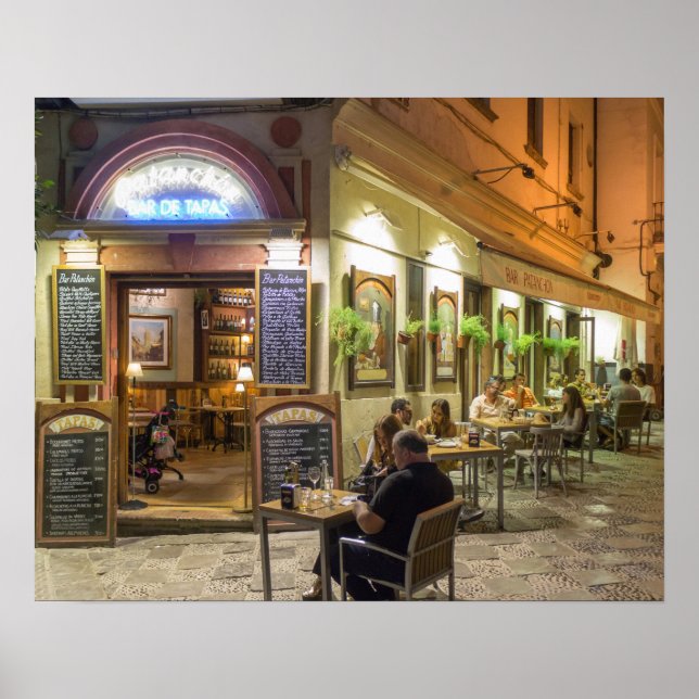 Tapas pub och restaurang poster (Framsidan)