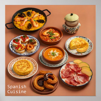 Tapas-tåg genom Spanien Poster