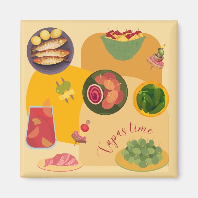 Tapas-tid Magnet (Framsidan)