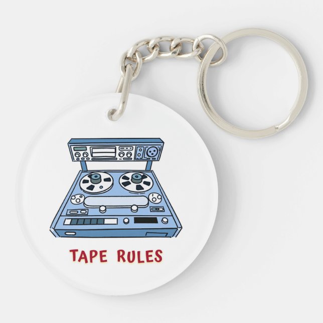 Tape Regler Keychain för Studio-inspelning Ingenjö (Baksidan)