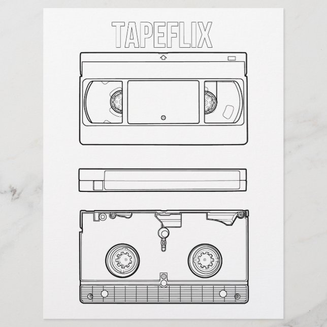 Tapeflix - färgsida. (Framsida)