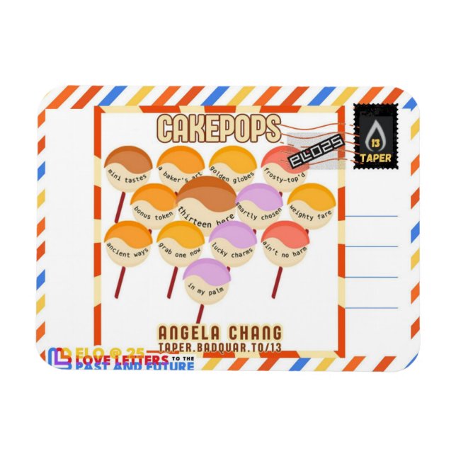 Taper:CakePops Hej från ELO2025 Magnet (Horisontell)