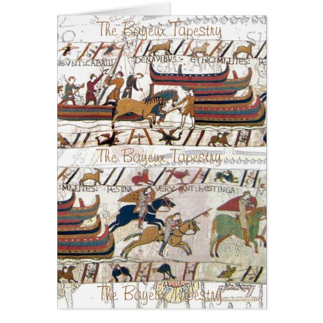Tapestry - Bayeux - 11th århundrade Hälsningskort (Framsidan)