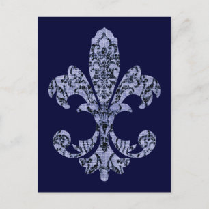 Tapestry Fleur de lis 1 Vykort