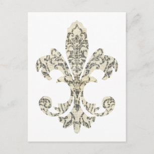 Tapestry Fleur de lis 3 Vykort