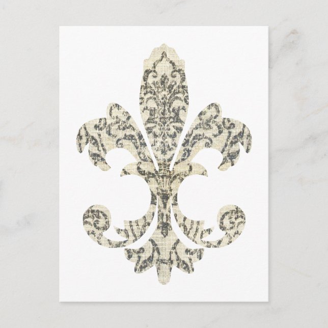 Tapestry Fleur de lis 3 Vykort (Framsida)