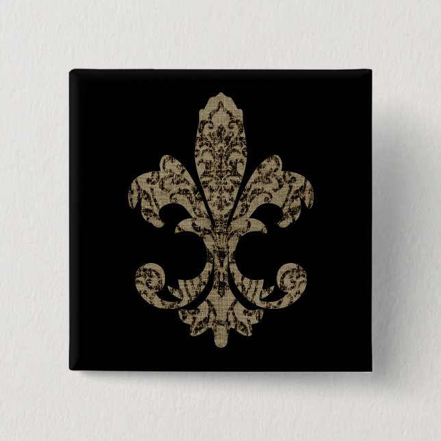 Tapestry Fleur de lis 4 Knapp (Framsida)