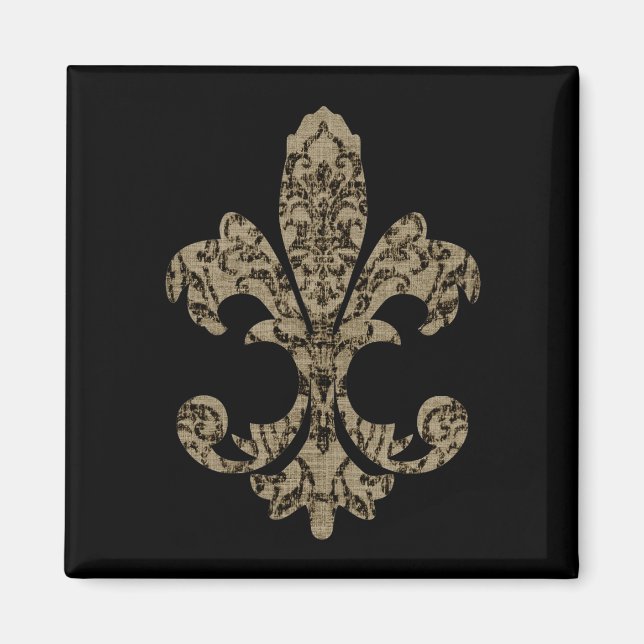 Tapestry Fleur de lis 4 Magnet (Framsidan)