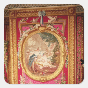 Tapestry Panel som skildrar Cupid och Psyche Fyrkantigt Klistermärke