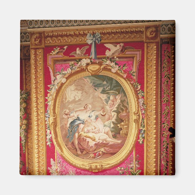 Tapestry Panel som skildrar Cupid och Psyche Magnet (Framsidan)