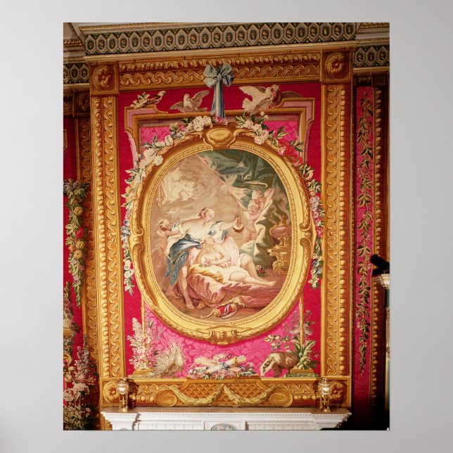 Tapestry Panel som skildrar Cupid och Psyche Poster (Framsidan)