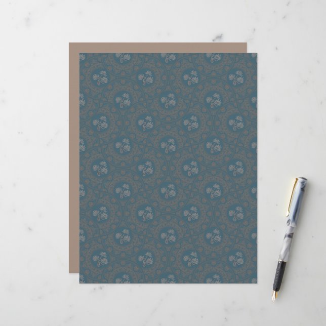 Tapestry Rococo Mandala Art Deco Scallop Scrapbook (Fram/Back In Situ)