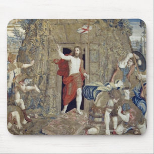 Tapestry som in visar uppståndelsen av Kristus Musmatta