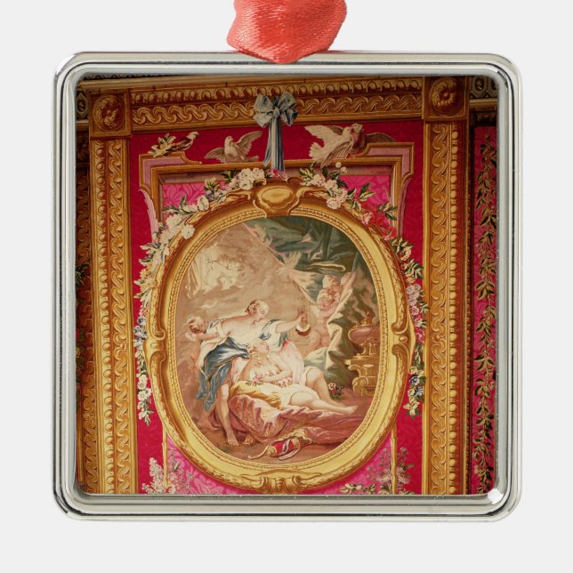 Tapestrypanel som visar cupiden och psyken julgransprydnad metall (Framsidan)