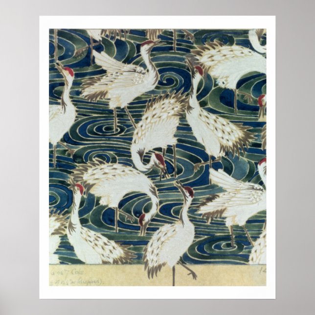 Tapet, av Silver Studio, c.1890 Poster (Framsidan)