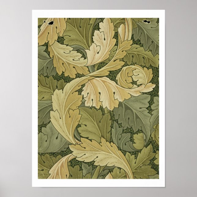 Tapet Design med Acanthus/Woodland färg, 1 Poster (Framsidan)