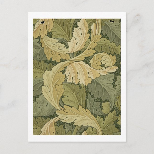 Tapet Design med Acanthus/Woodland färg, 1 Vykort (Framsida)