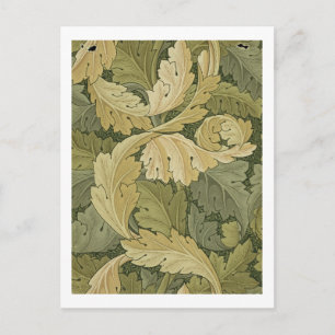 Tapet Design med Acanthus/Woodland färg, 1 Vykort