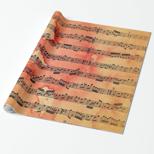 Tapet för Victorianmusiklakan Presentpapper (Utrullad)