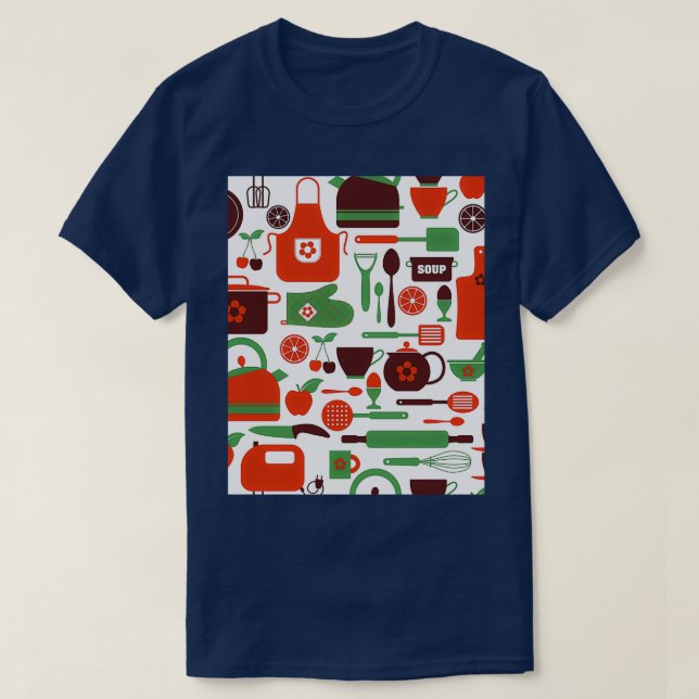 tapet innehållande köksredskap Grafik T Shirt (Design framsida)