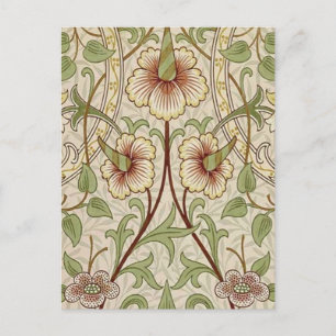 Tapet med klassiska blommor i William Morris-stil Vykort