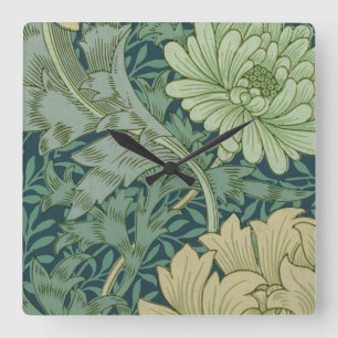 Tapet Mönster-exempel med Chrysanthemum Fyrkantig Klocka