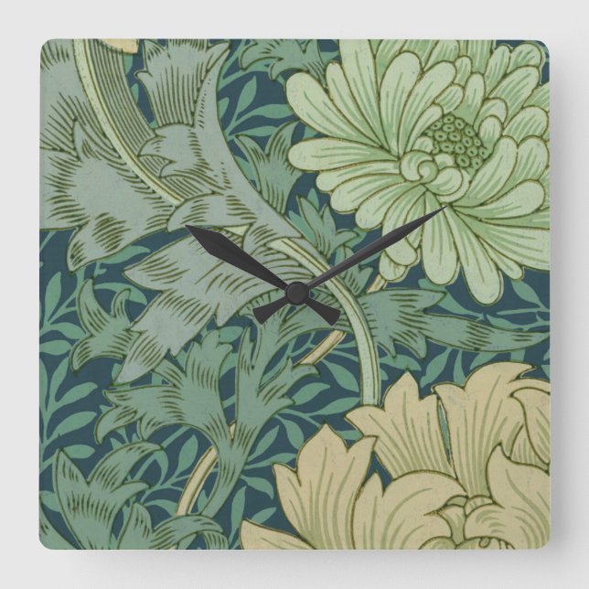 Tapet Mönster-exempel med Chrysanthemum Fyrkantig Klocka (Framsida)