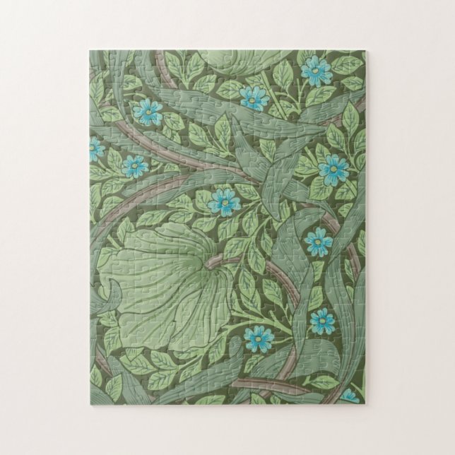 Tapet-Mönster-prov med glömska-mig-noter Pussel (Vertikal)