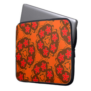 tapet-orange,röd 1970 laptop fodral