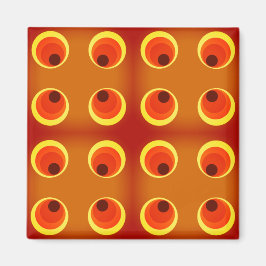 tapet-orange,röd 1970 magnet