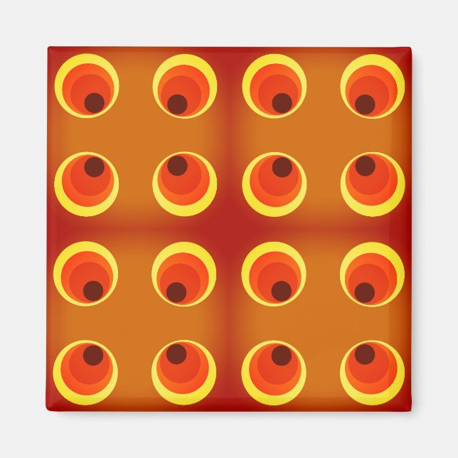 tapet-orange,röd 1970 magnet (Framsidan)