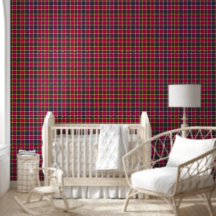 Tapet - Röd, Gul och Grön Tartan