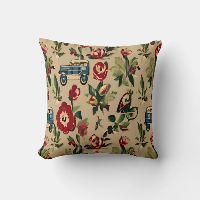 Tapet Vintage Retro 1940-talet Kudde (Framsida)