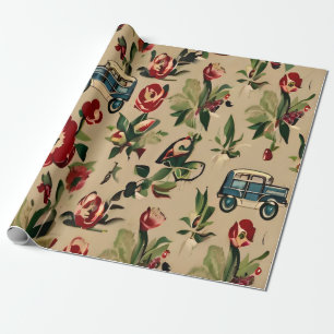 Tapet Vintage Retro 1940-talet Presentpapper