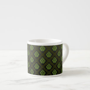 Tapetblommigtgrönt Espressomugg