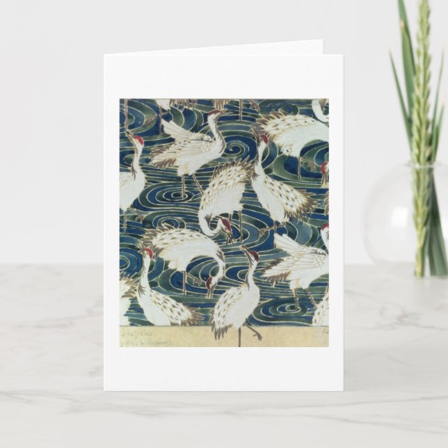 Tapetdesign, vid silverstudion, c.1890 kort (Framsida)