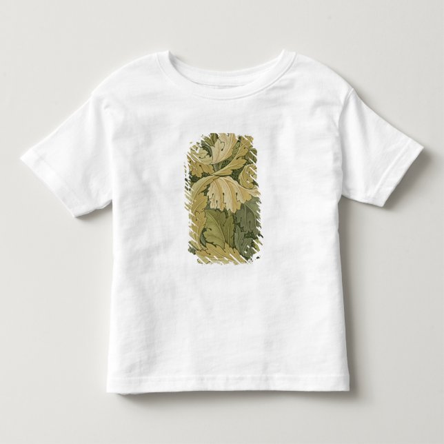 Tapetdesignen med acanthusen/skogsmark färgar, 1 tee shirt (Framsida)