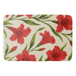 Tapete de Banheiro florais vermelha  Badrumsmatta