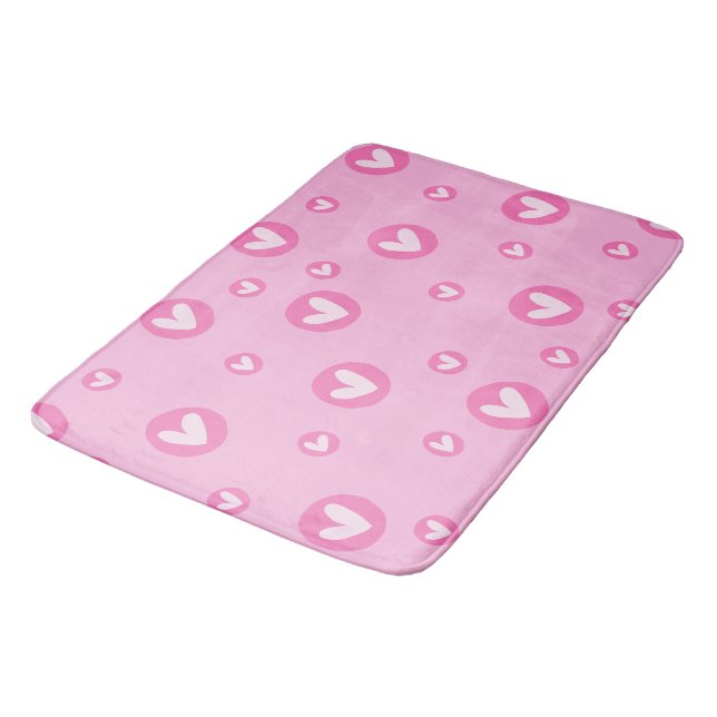 Tapete de Banheiro Moderno Corações Rosa Badrumsmatta (Vinklad)