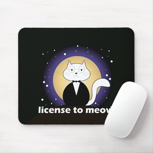 Tapete de Rato/Mousepad of Cat - License to Meow Musmatta (Med mus)
