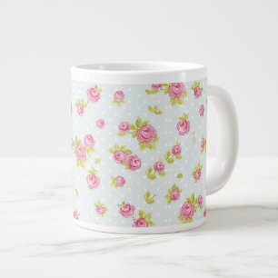 Tapetmönster Elegans rosa rosor 4 Jumbo Mugg