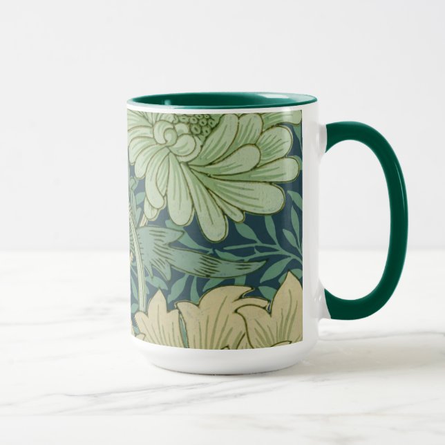 Tapetmönster tar prov med chrysanthemumen mugg (Höger)