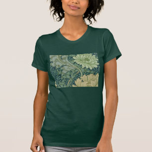 Tapetmönster tar prov med chrysanthemumen t-shirt