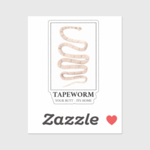 Tapeworm din knapp i hemmet klistermärken