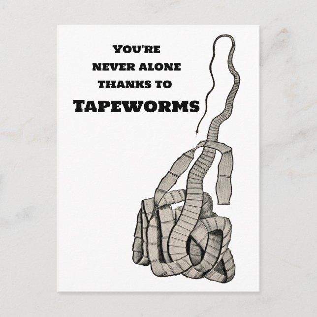 Tapeworm och du vykort (Framsida)