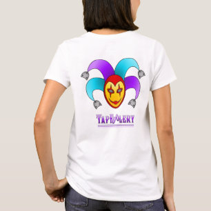 TapFoolery T-shirt - lila på vit linjer