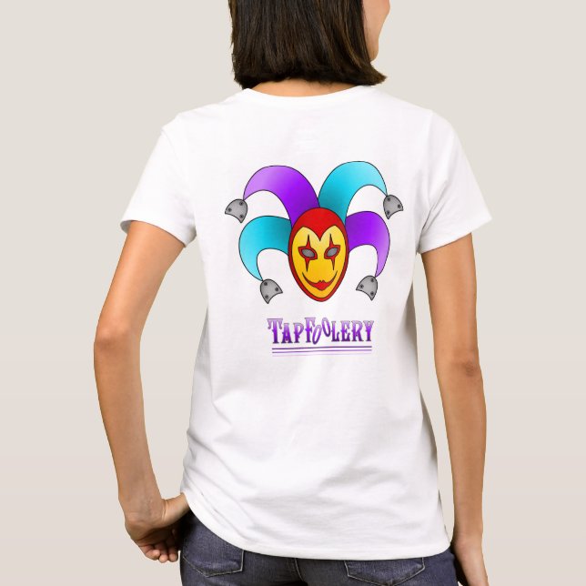 TapFoolery T-shirt - lila på vit linjer (Baksida)